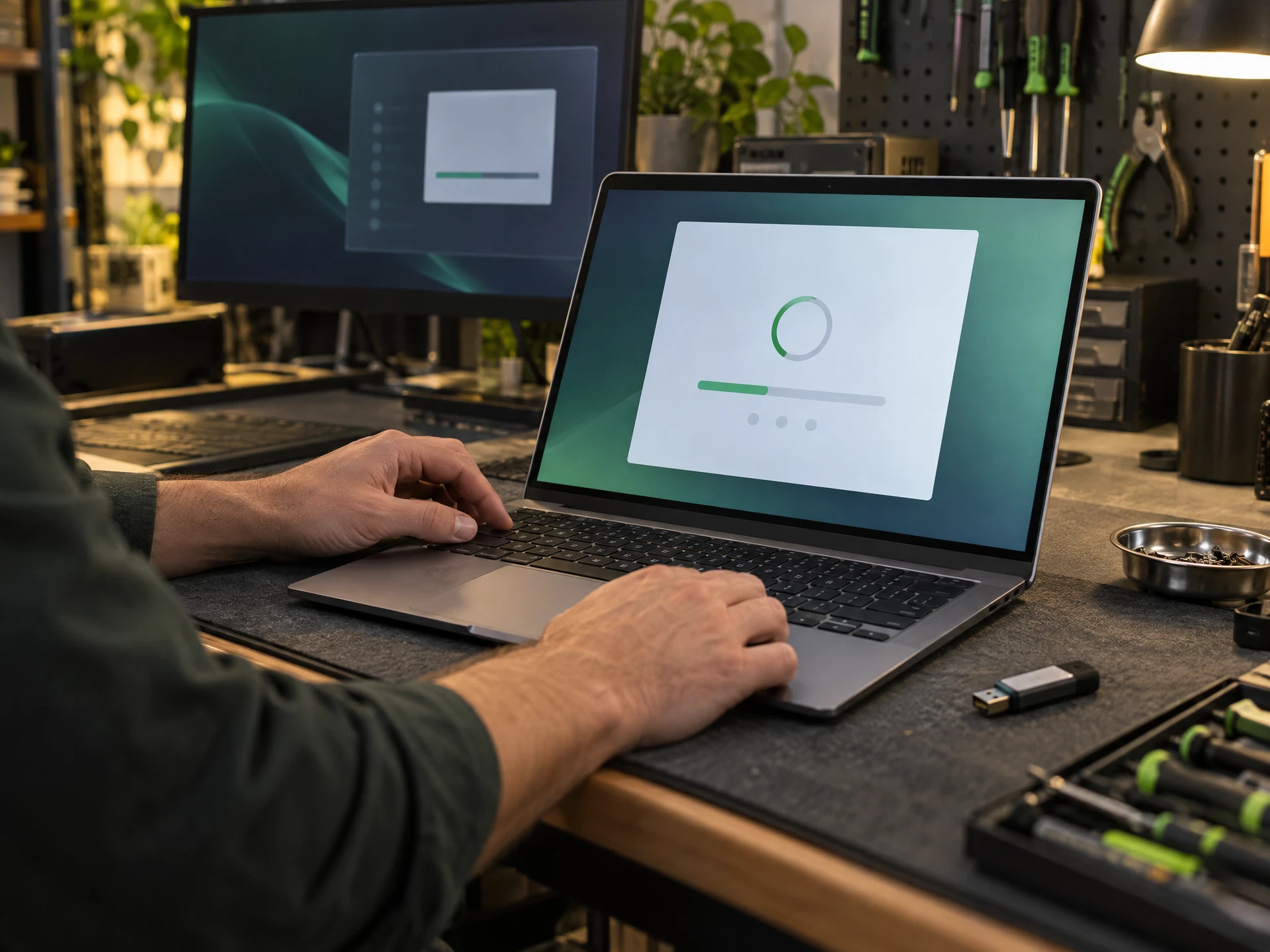 Notebook preparado para una instalación limpia de sistema operativo